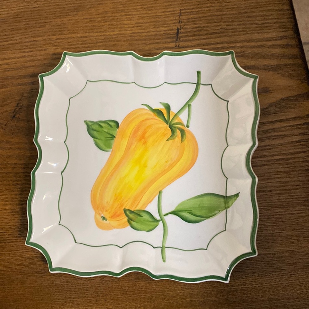 Vietri made in Italy Wall Plate Yellow Pepper
